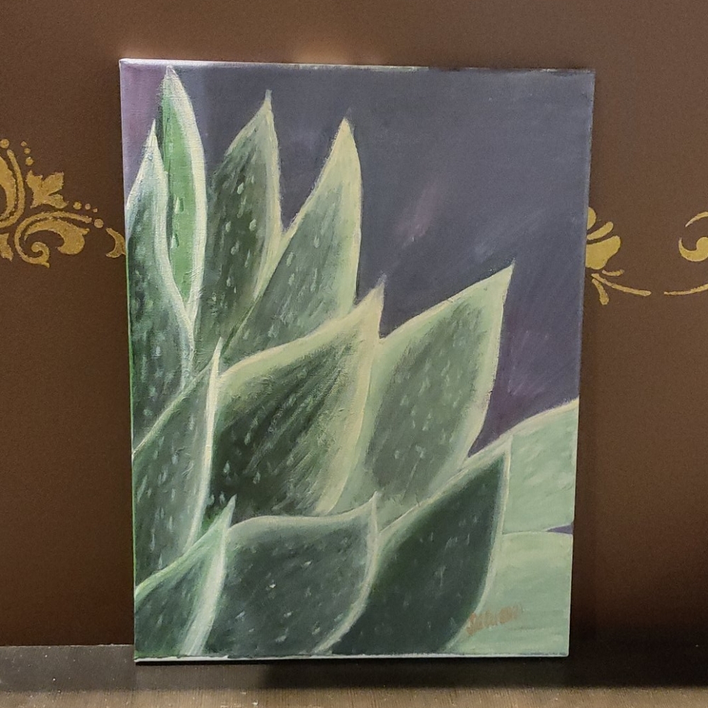 Wall Art Original painting "Aloe Plant"